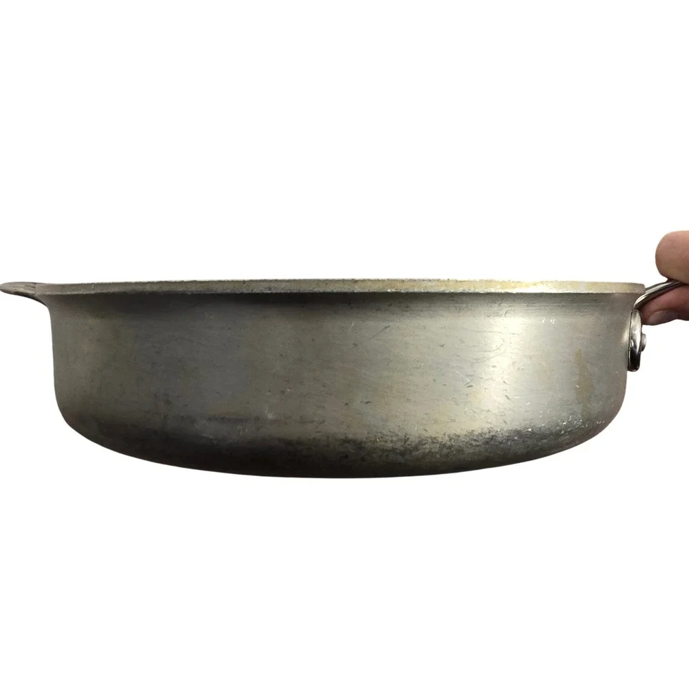 All-Clad Stainless Steel 12 Inch Saute Pan with Lid Helper Handle Silver
